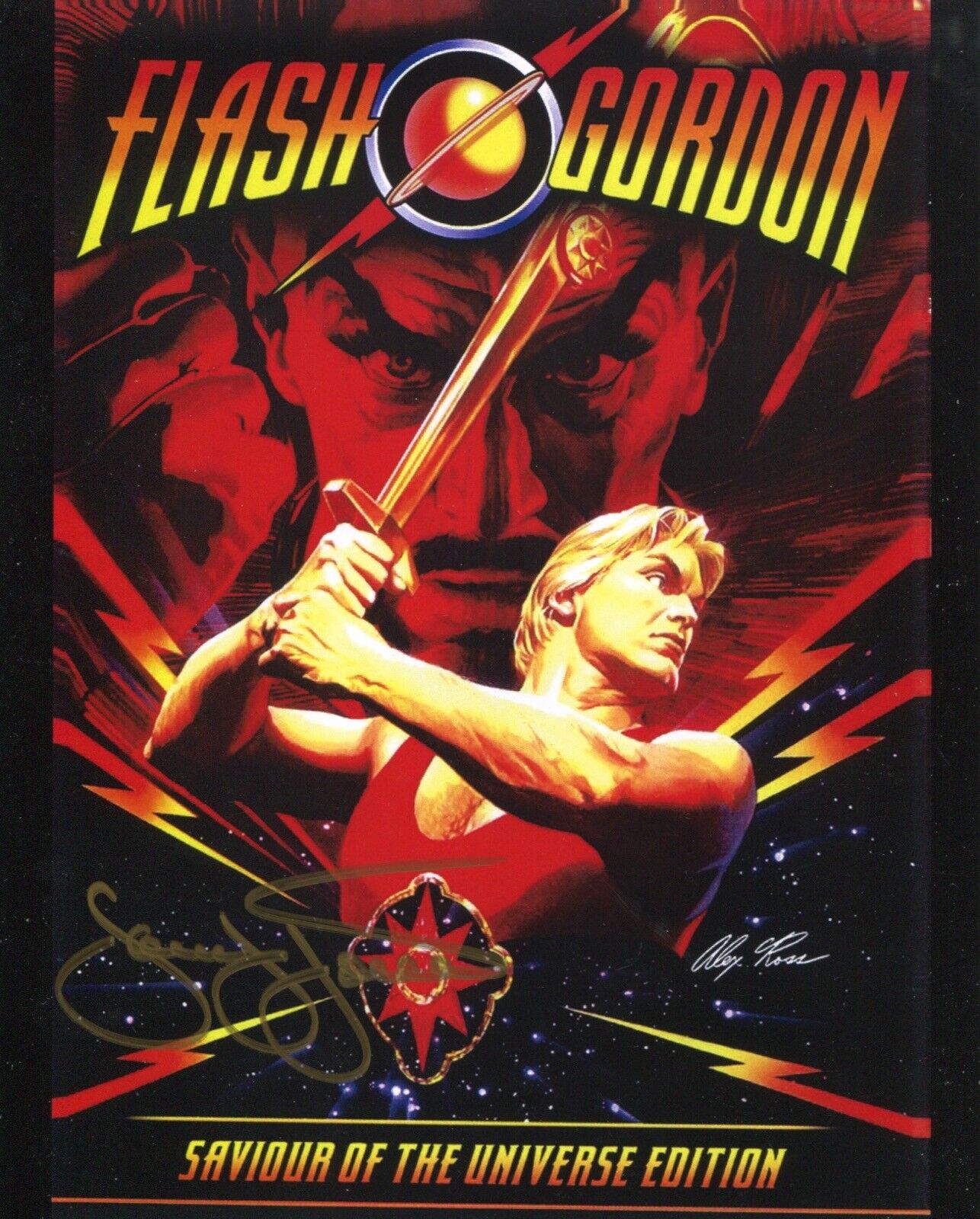 Actor Sam J Jones signed FLASH GORDON movie 8x10 Photo Poster painting