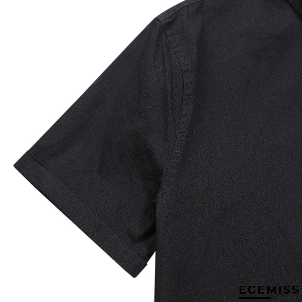 Business Men's Jeans Short Sleeve Shirt Non Iron Casual Men's Shirt | EGEMISS