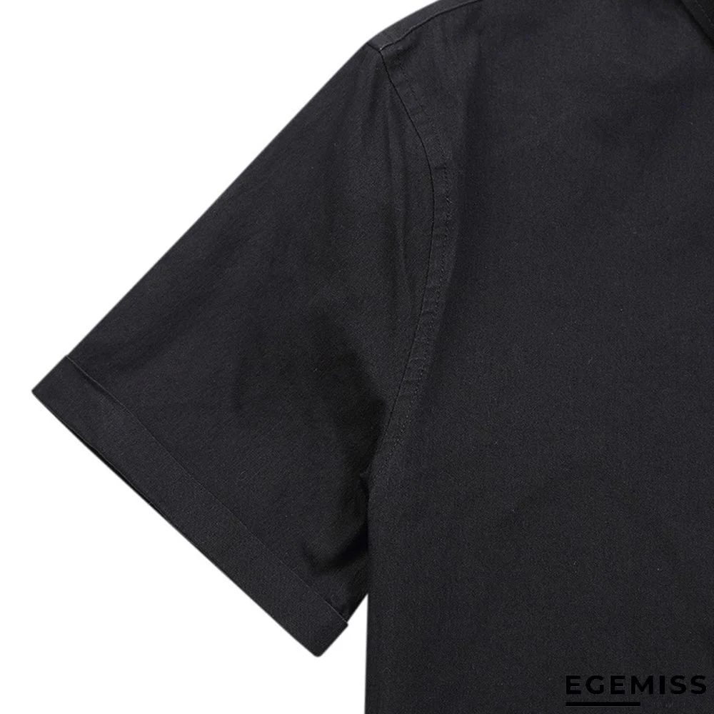 Business Men's Jeans Short Sleeve Shirt Non Iron Casual Men's Shirt | EGEMISS
