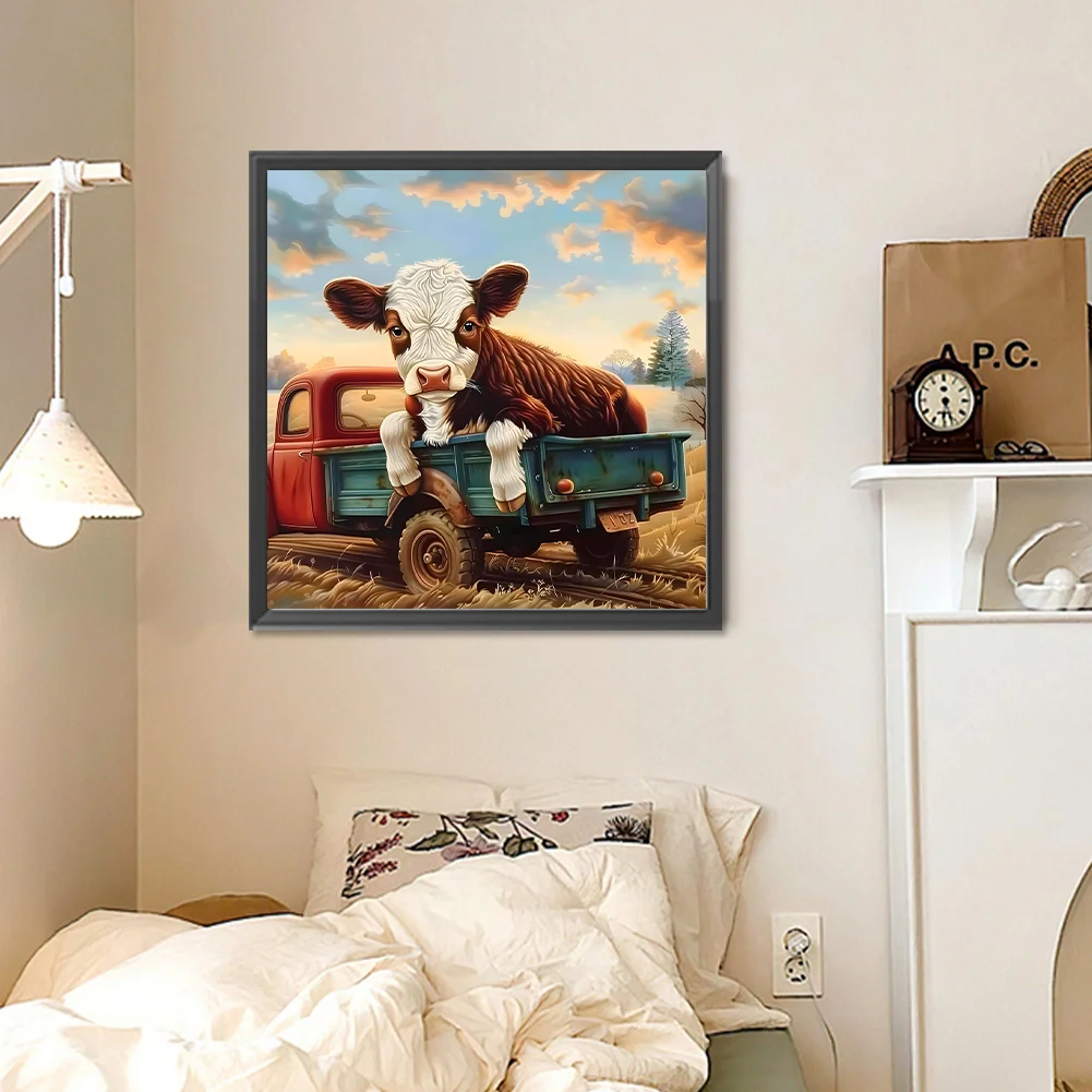 Diamond Painting - Full Round Drill - Cow(Canvas|30*30cm)