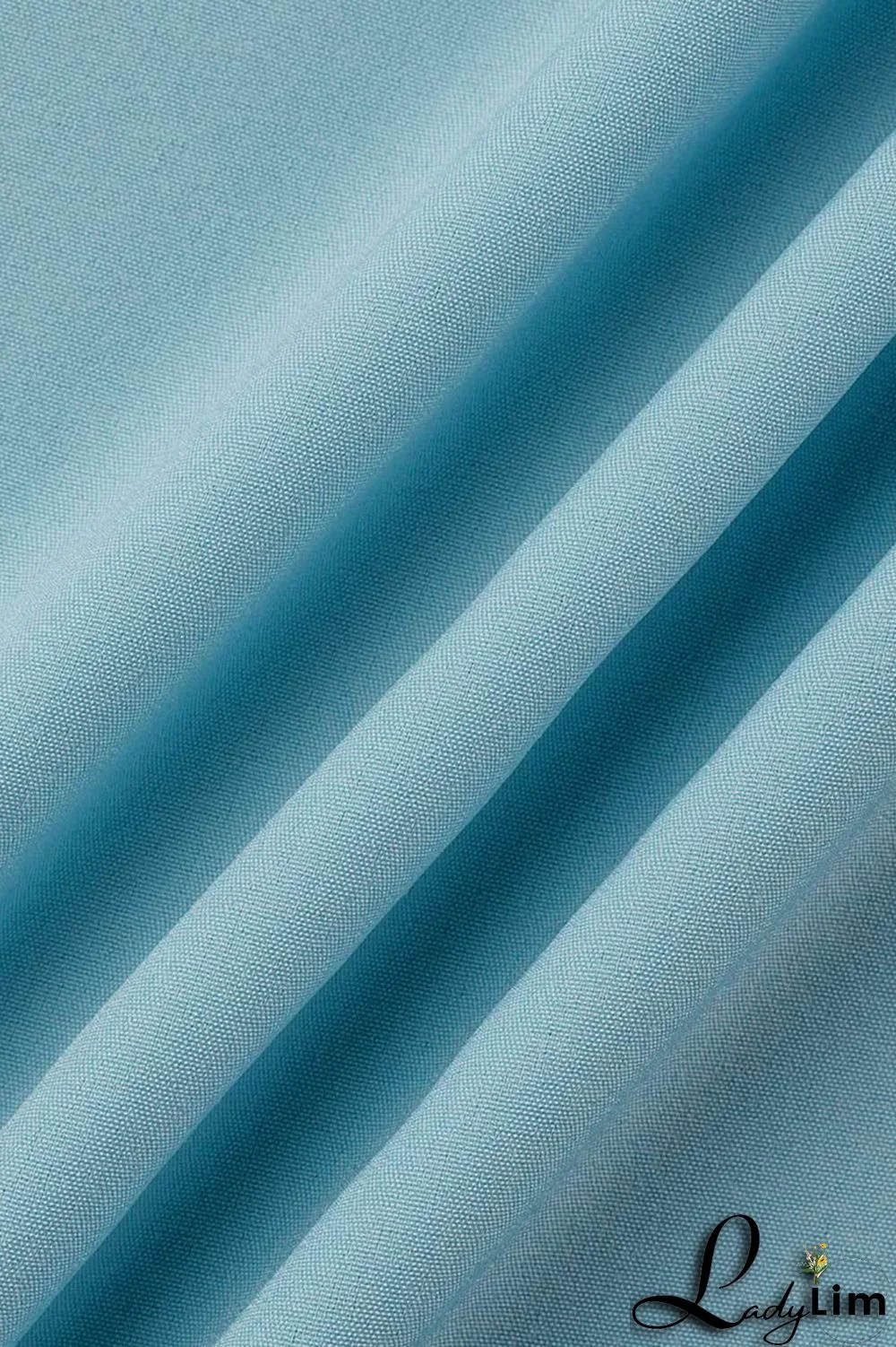 Light Blue Casual Simplicity Solid Patchwork Buckle Turndown Collar Long Sleeve Two Pieces