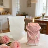 3D Rose Flower Mould Silicone Wave Spiral Candle Mould Reusable Easy To Demold for Wedding Valentine Day DIY Home Decor Gift (Style B)