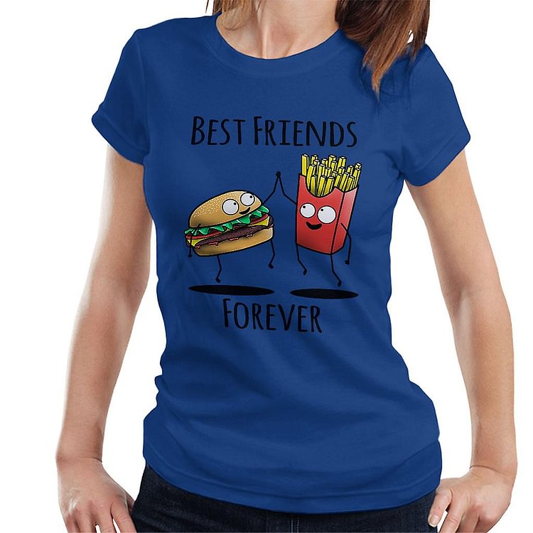 Cheeseburger And Fries Best Friends Forever Women's T-Shirt