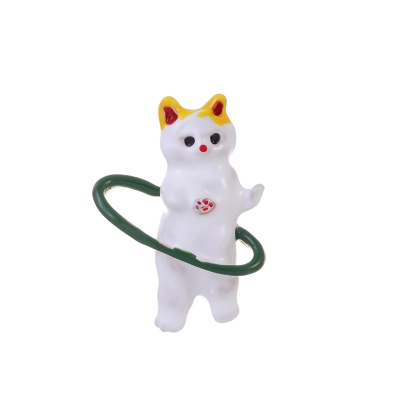 Casual Minimalist Cat Flower Strawberry Alloy Inlay Rhinestones Unisex Brooches