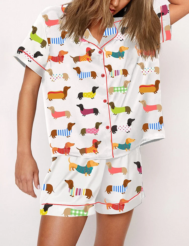 Women's Dachshund Dog Pajama Set