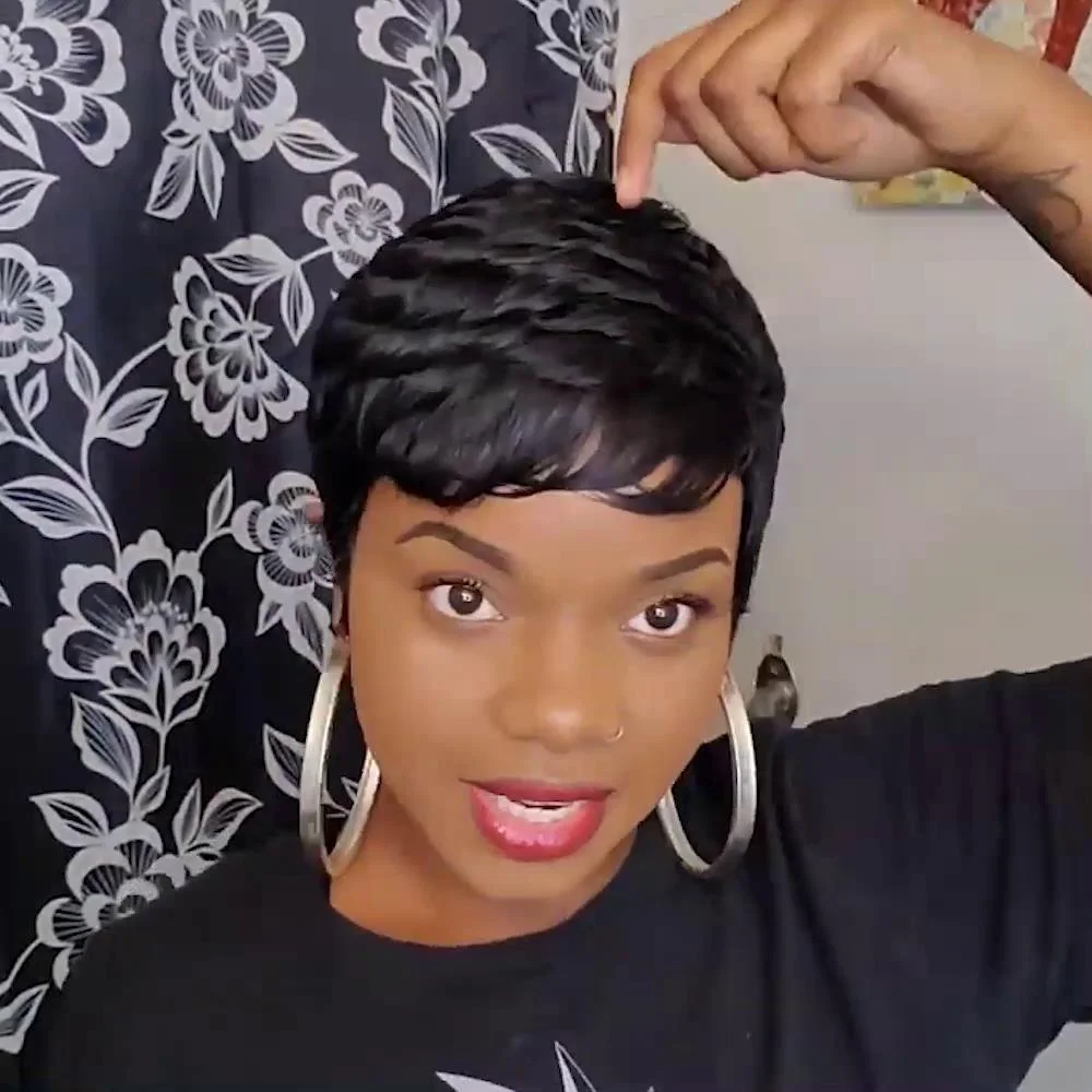 Zaesvini Hair® | Short Pixie Wig Cute Wig Short Wavy Lace Front Wig