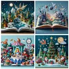 (Multi-Style) The Town In Book-11CT Stamped Cross Stitch 50*50cm/19.69*19.69in tapestrymarket