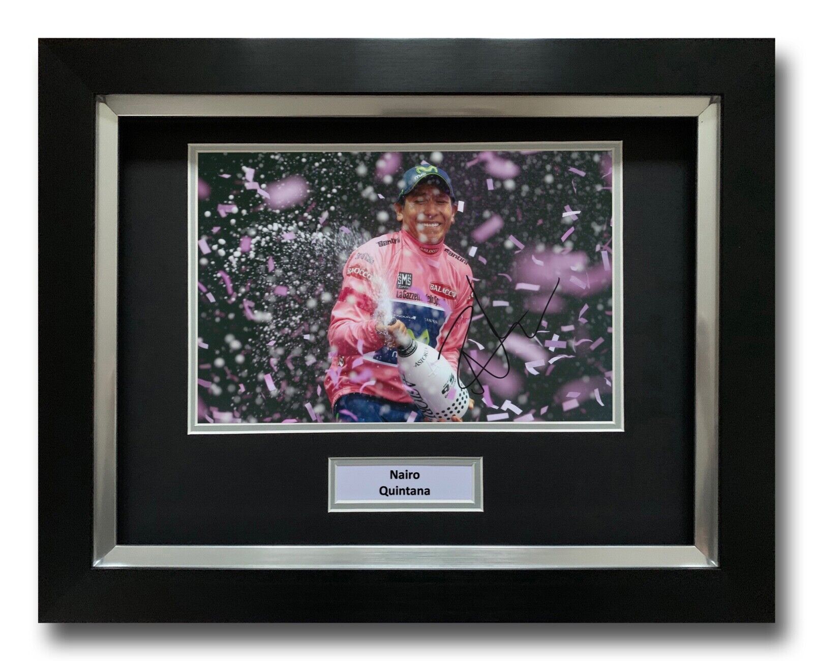 NAIRO QUINTANA HAND SIGNED FRAMED Photo Poster painting DISPLAY GIRO D'ITALIA CYCLING 5