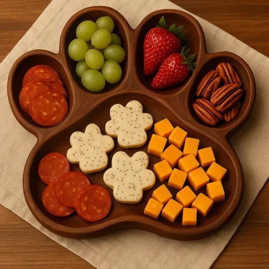 🐙animal theme wooden cooked food platters