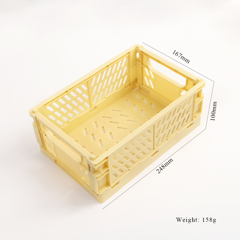JOURNALSAY Large-capacity Foldable Plastic Desktop Storage Box