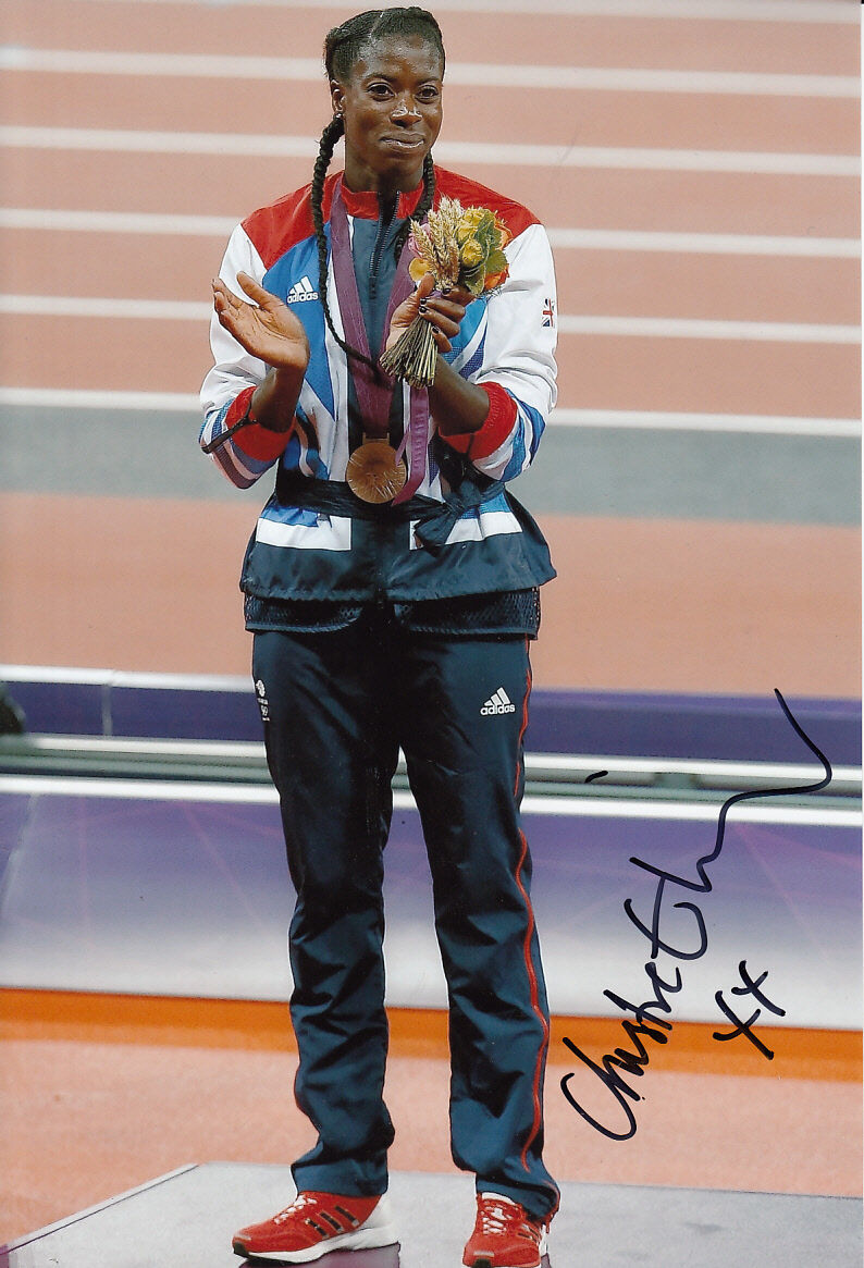 Christine Ohuruogu Hand Signed 12x8 Photo Poster painting London Olympics 2012 1.