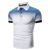 Halftone Dotted Pattern Polo Shirt