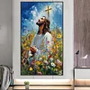 Jesus Kreuz 5d DIY Diamant Kunst Malerei Kit Quadrat Vollbohrer Dimond Art 45x75cm