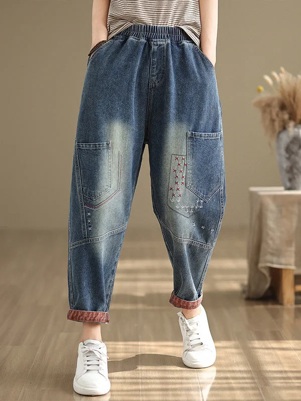 Women Half Sleeve V-neck Solid Color Dress