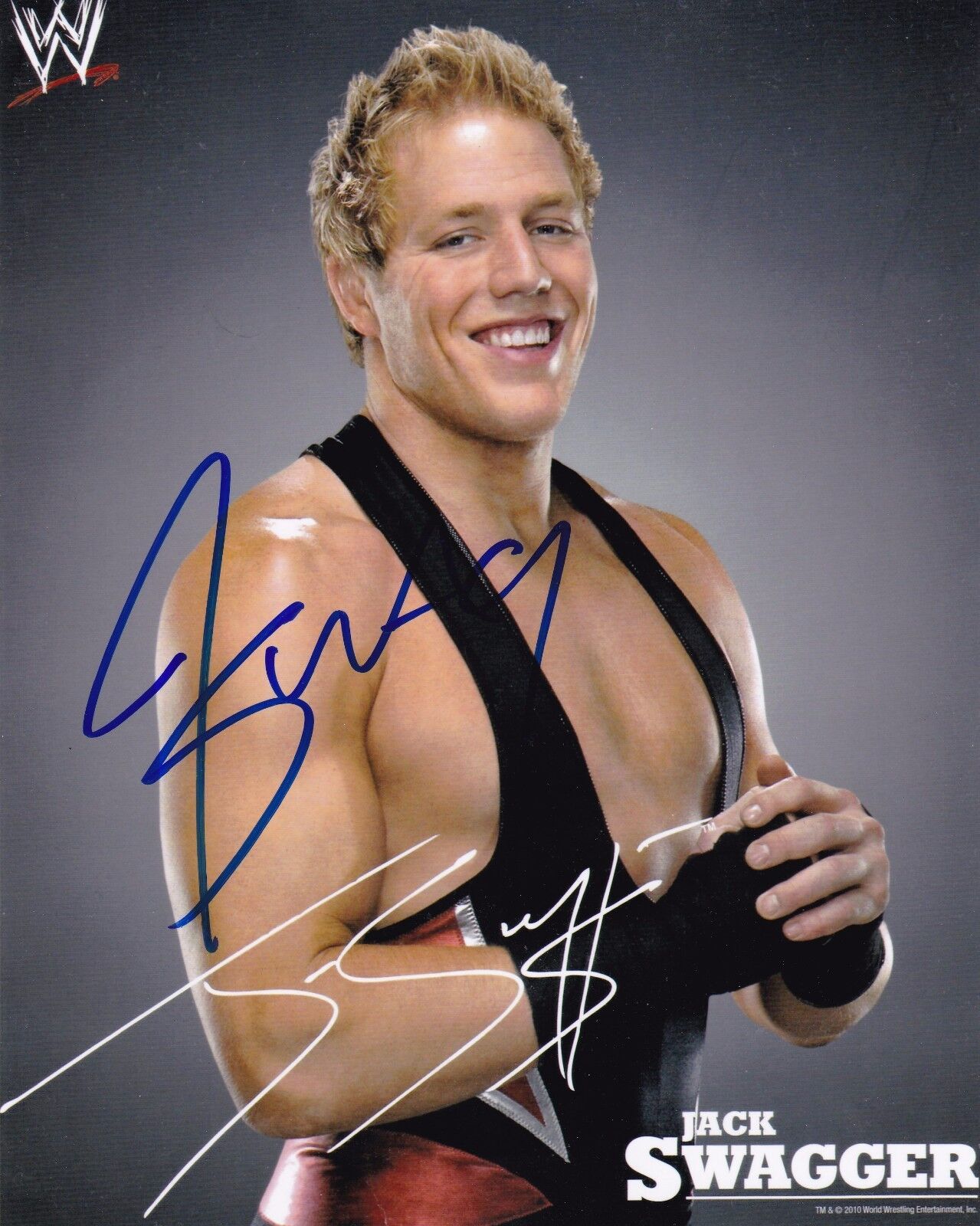 Jack Swagger autographed 8x10WWE AEW C335