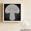 DIY Pearl Painting Mushroom for Home Wall Decor(25x25cm)