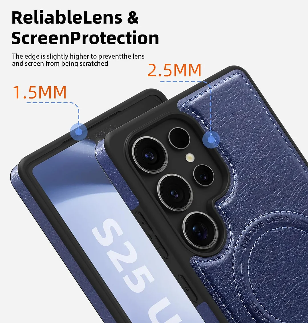 Samsung Galaxy Z Fold 6 Leather Case Magnetic Protective Case Holder Phone Case