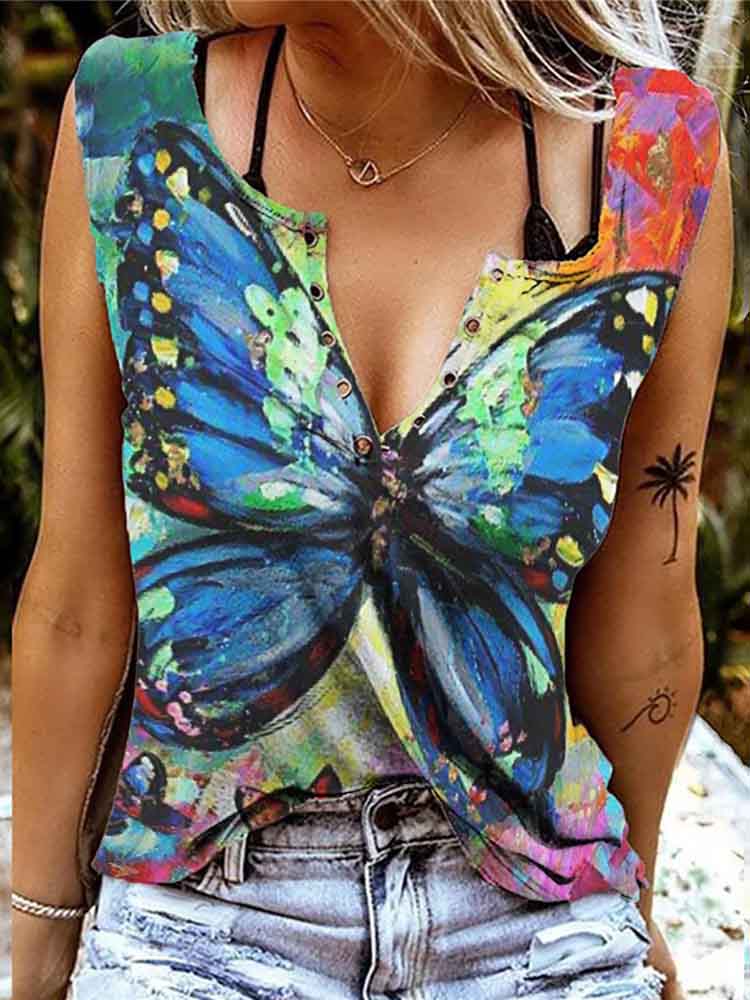 Women Half Sleeve V-neck Solid Color Dress