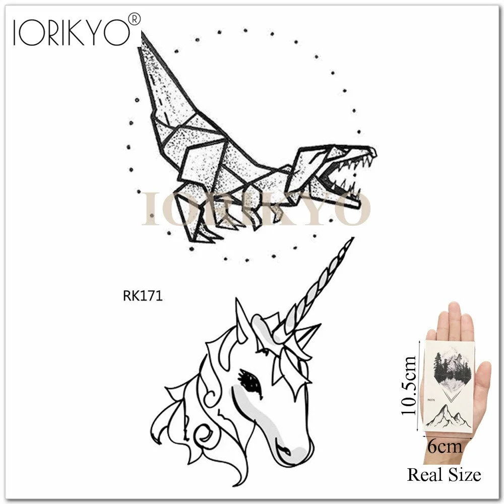 Cartoon Water Color Girls Tattoo Stickers Temporary Children Tattoo Women Stickers Ocean Jellyfish Beauty Flash Tatoos Cute