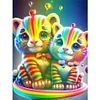 2Pcs Diamond Painting -DIY Round Drill Tiger