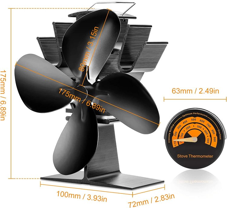 🎅Early Christmas 49% OFF-Sale🎁 4 Blade Heat Powered Stove Cocoon Fan