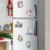 6Pcs Acrylique Noël Hibou-Bricolage Autocollant Aimant