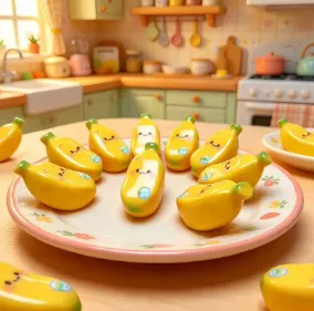 JC banana mini resin charm