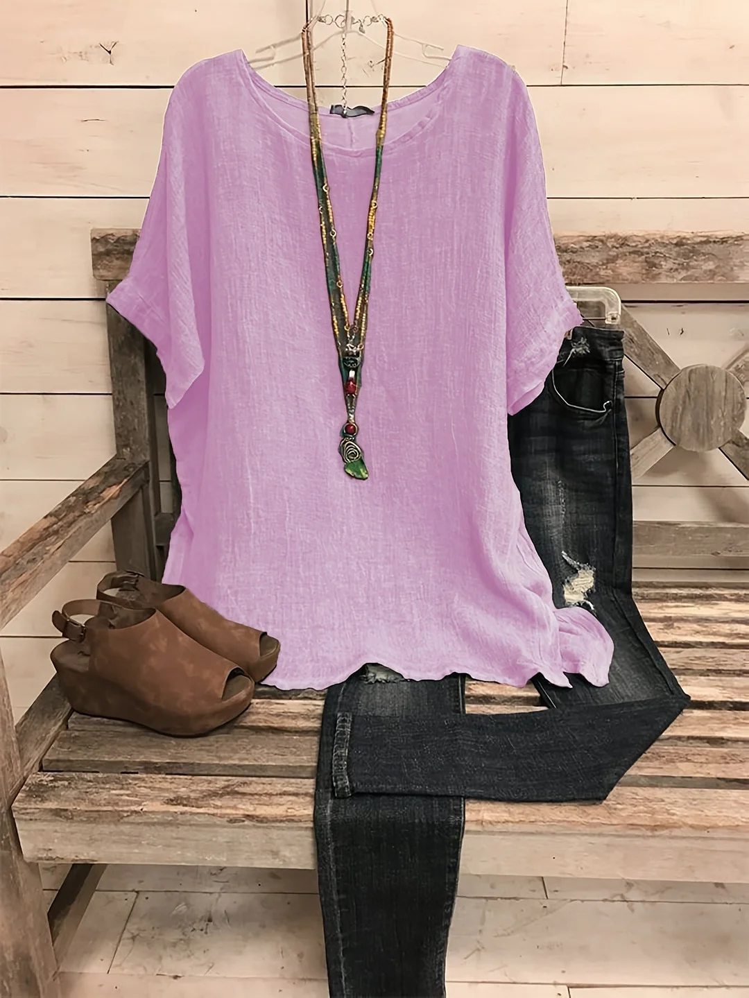 Woherb Cool Unique Glamorous Solid Color Blouses