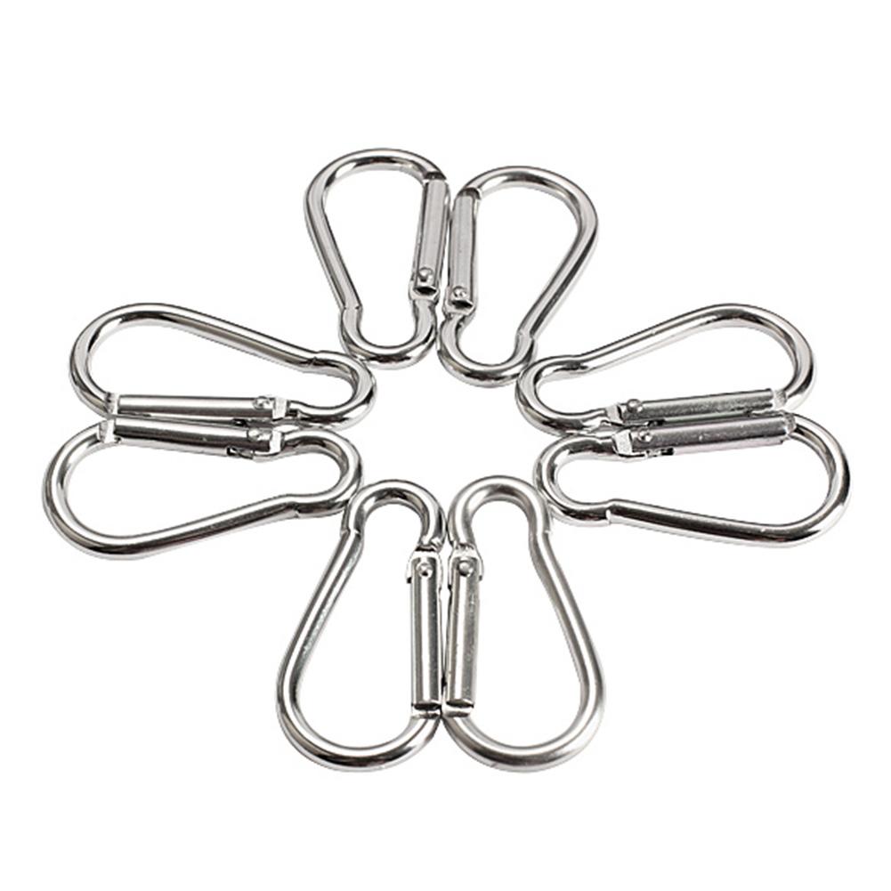 

20Pcs Silver Aluminum Spring Carabiner Snap Hook Hanger Keychain Hiking, 501 Original