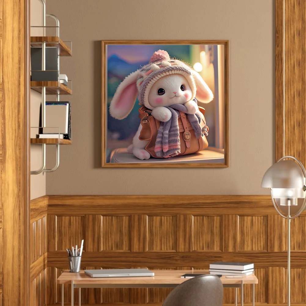 Diamond Painting - Full Round Drill - Cute Rabbit(30*30cm)