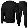 Mens 2 Piece Jacquard Sweatsuit Outfits Hoodie Sweatshirt & Joggers Sweatpants Set Tracksuit