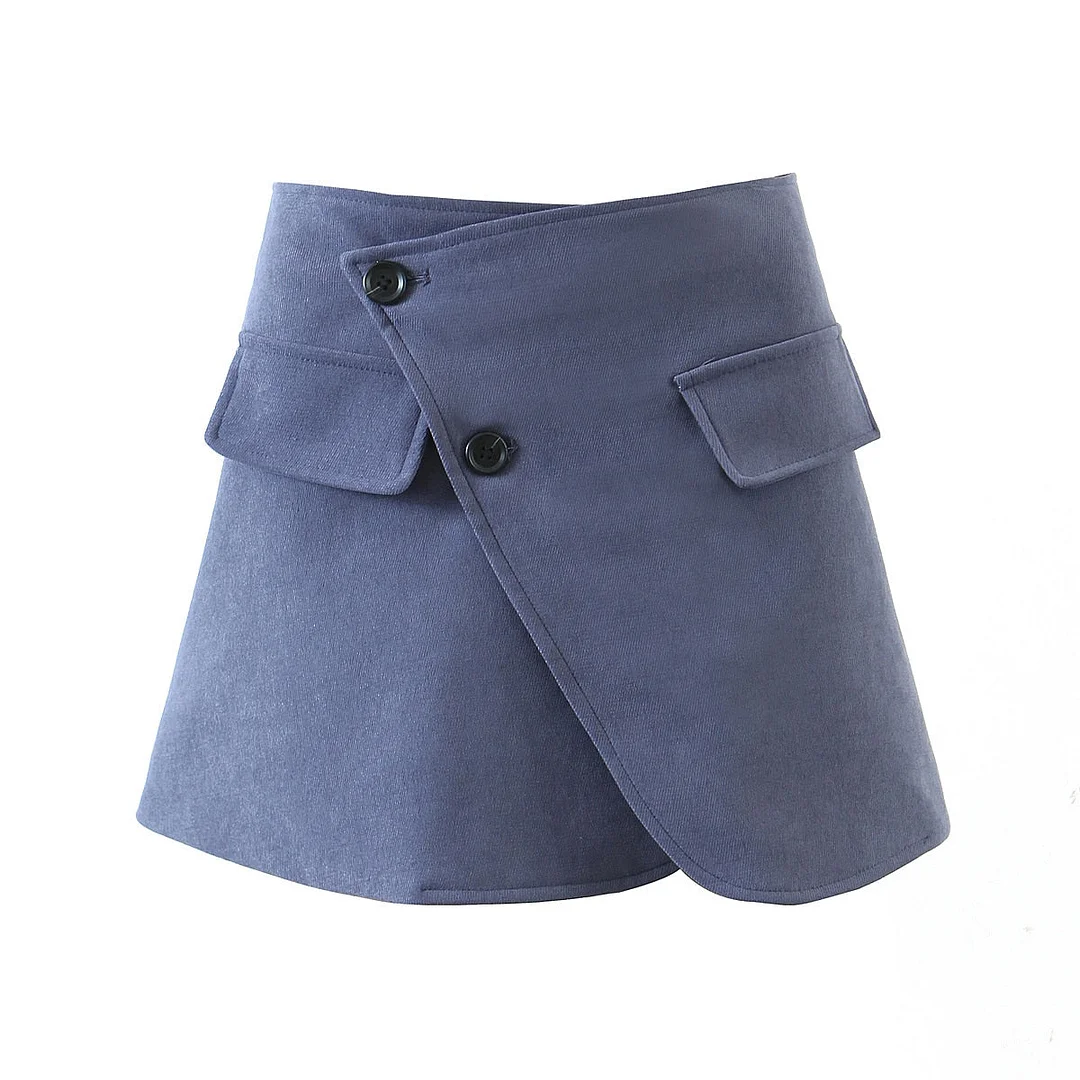 Vintage Two Piece Set, Matching Crop Blazer and Mini Skirt, Mia Royal Blue