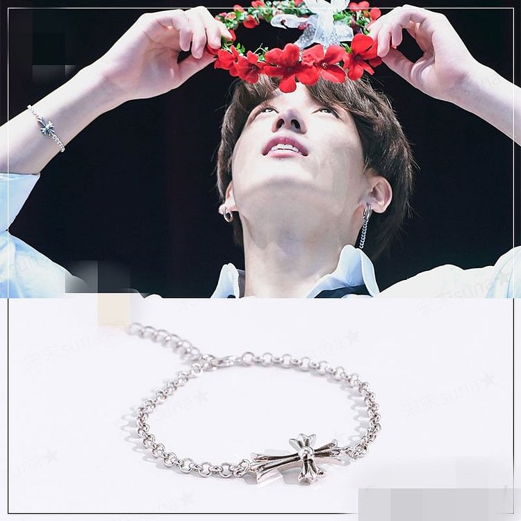 방탄소년단 JUNGKOOK Cross Chain Bracelet