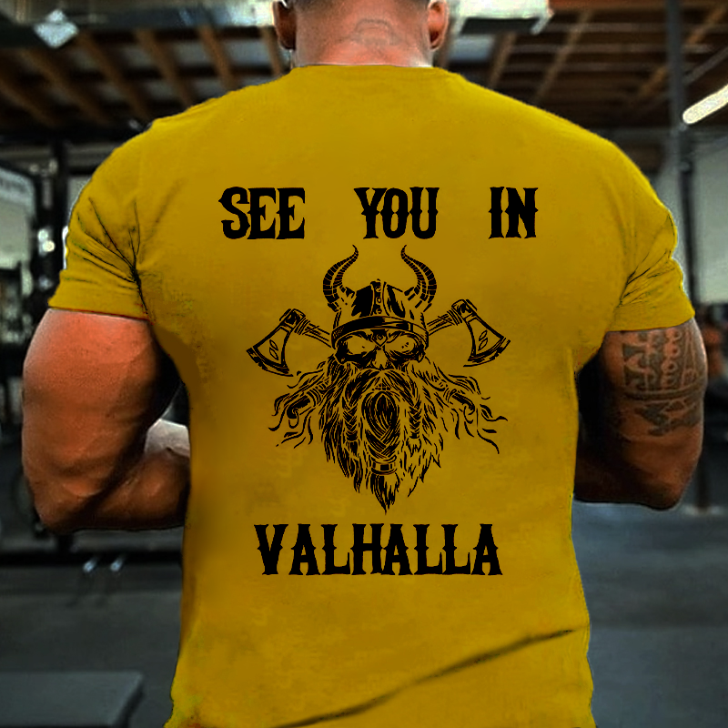 See You in Valhalla Odin T-shirt ctolen