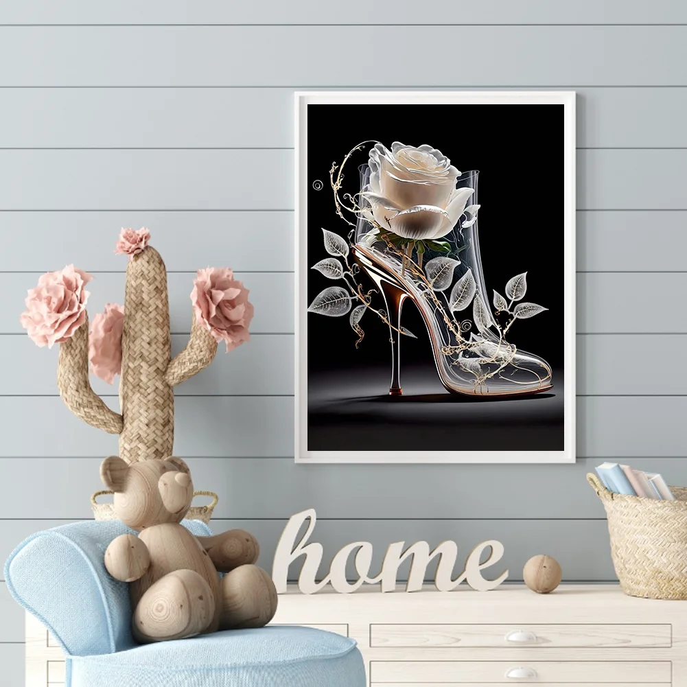 Diamond Painting - Full Round Drill - Flwoer High Heels(30*40cm)