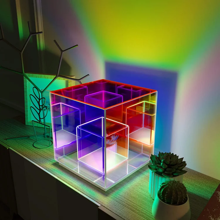 LED Colorful Magic Cube Table Lamp - Appledas