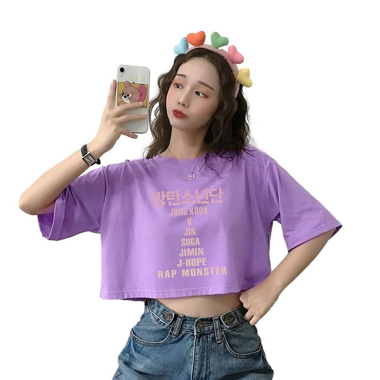 BTS Member Name Short T-shirt
