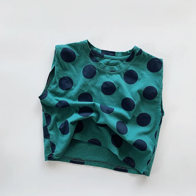 Toddler Dot Crew Neck Tank Top
