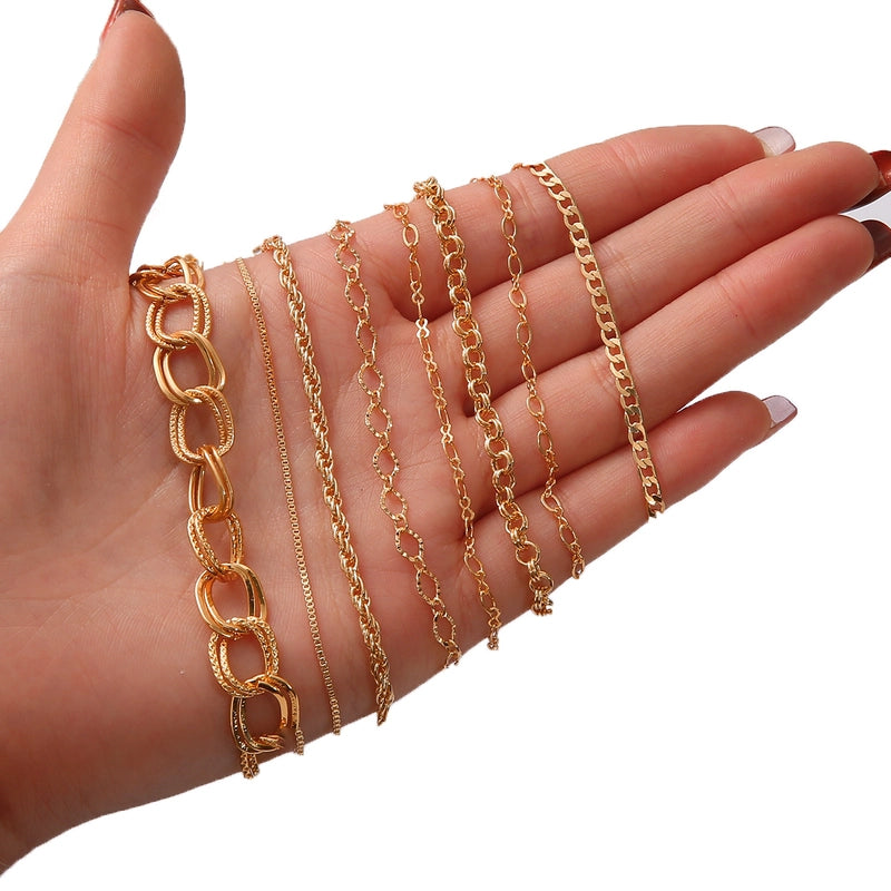 1 Piece Copper 18K Gold Plated Cable Chain Box Chain Polished 1M Jewelry Accessories Chain