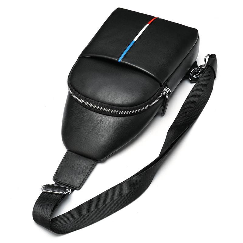 Men's Chest Bag Casual Fashion Shoulder Bag Leather Chest Bag