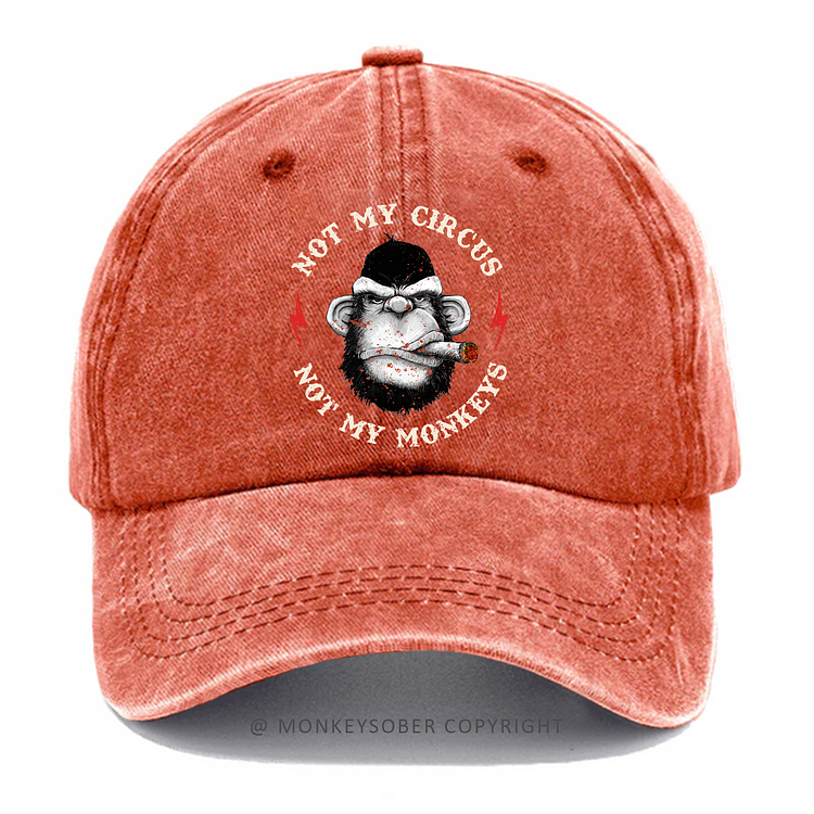 Fishing caps for Womens Not My Circus not My Monkeys Cap Circus Monkey Gift  for Men