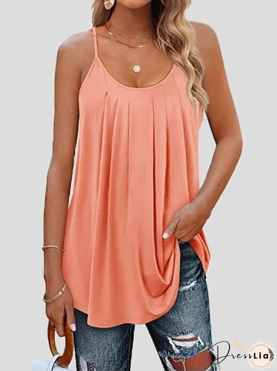 Relaxed Fit Pleated Cami