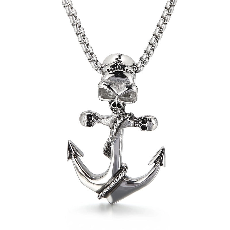 1 Piece Titanium Steel Skull Charms