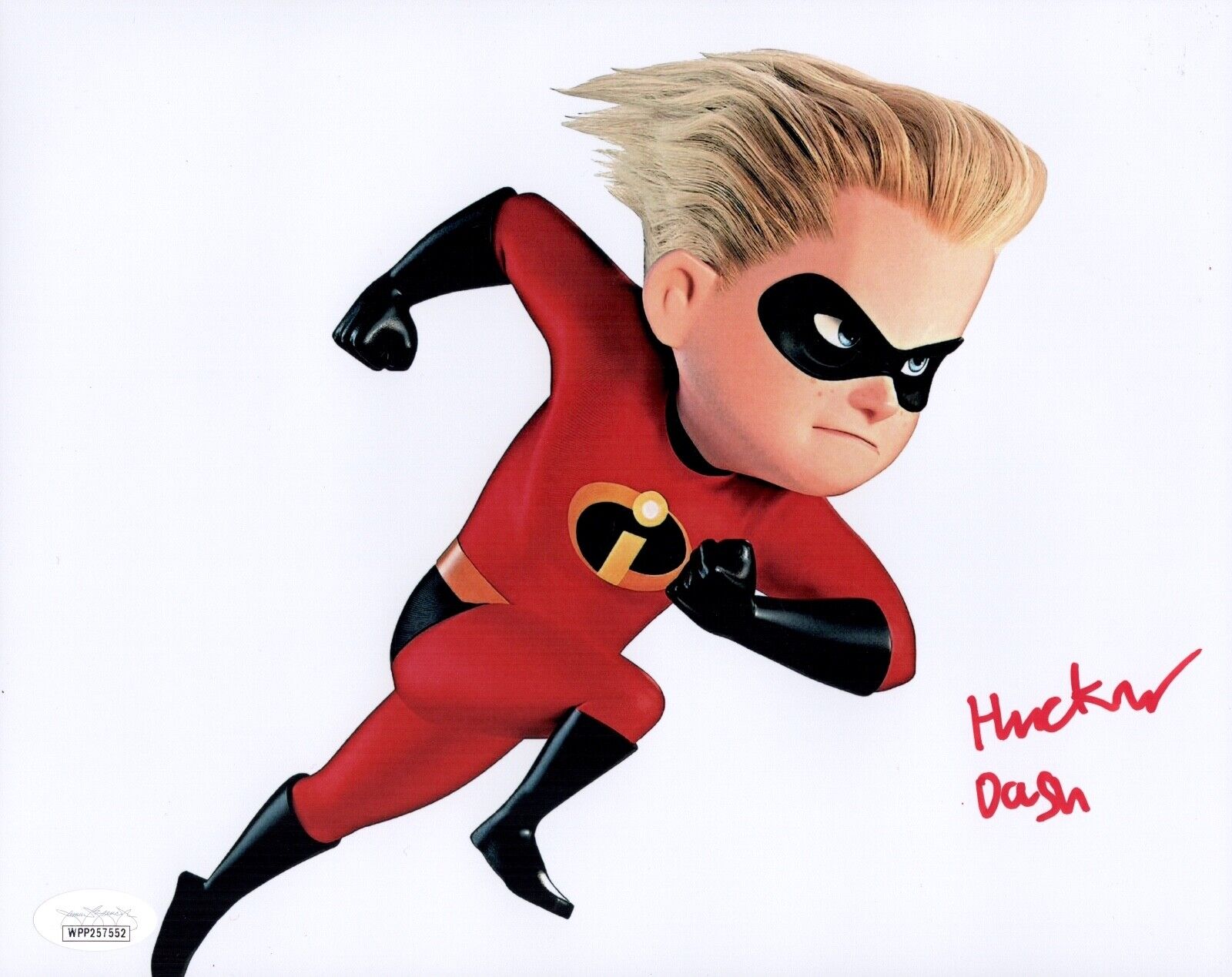 HUCK MILNER Signed INCREDIBLES 2 Dash 8x10 Photo Poster painting In Person Autograph JSA COA
