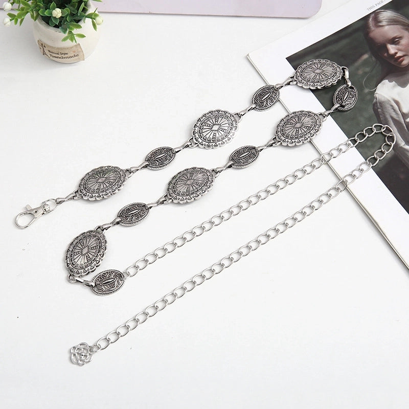 Ethnic Style Geometric Metal Unisex Chain Belts