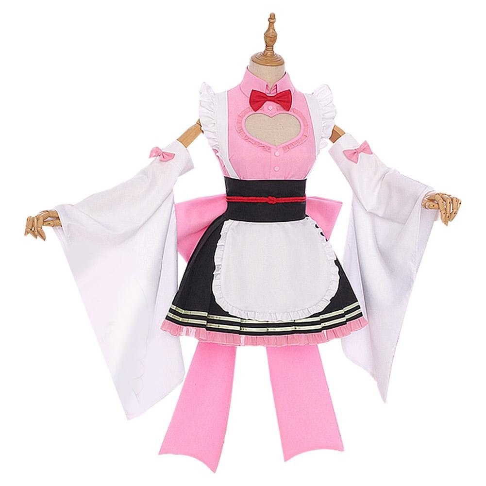 Demon Slayer Kanroji Mitsuri Maid Outfit Cosplay Costume