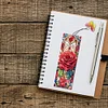 (US Only)3Pcs Flowers DIY Diamond Painting Bookmark Art Projects for Reading Enthusiasts