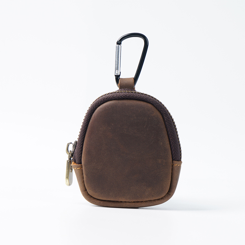 Original Japanese Youth Coin Bag Cowhide Small Purse Coin Purse Zipper Shell Bag Bluetooth Headset Bag Key Bag