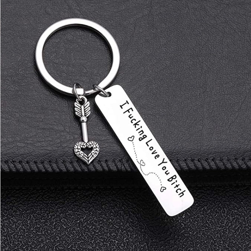 1 Piece Minimalist Letter Stainless Steel Plating Unisex Bag Pendant Keychain