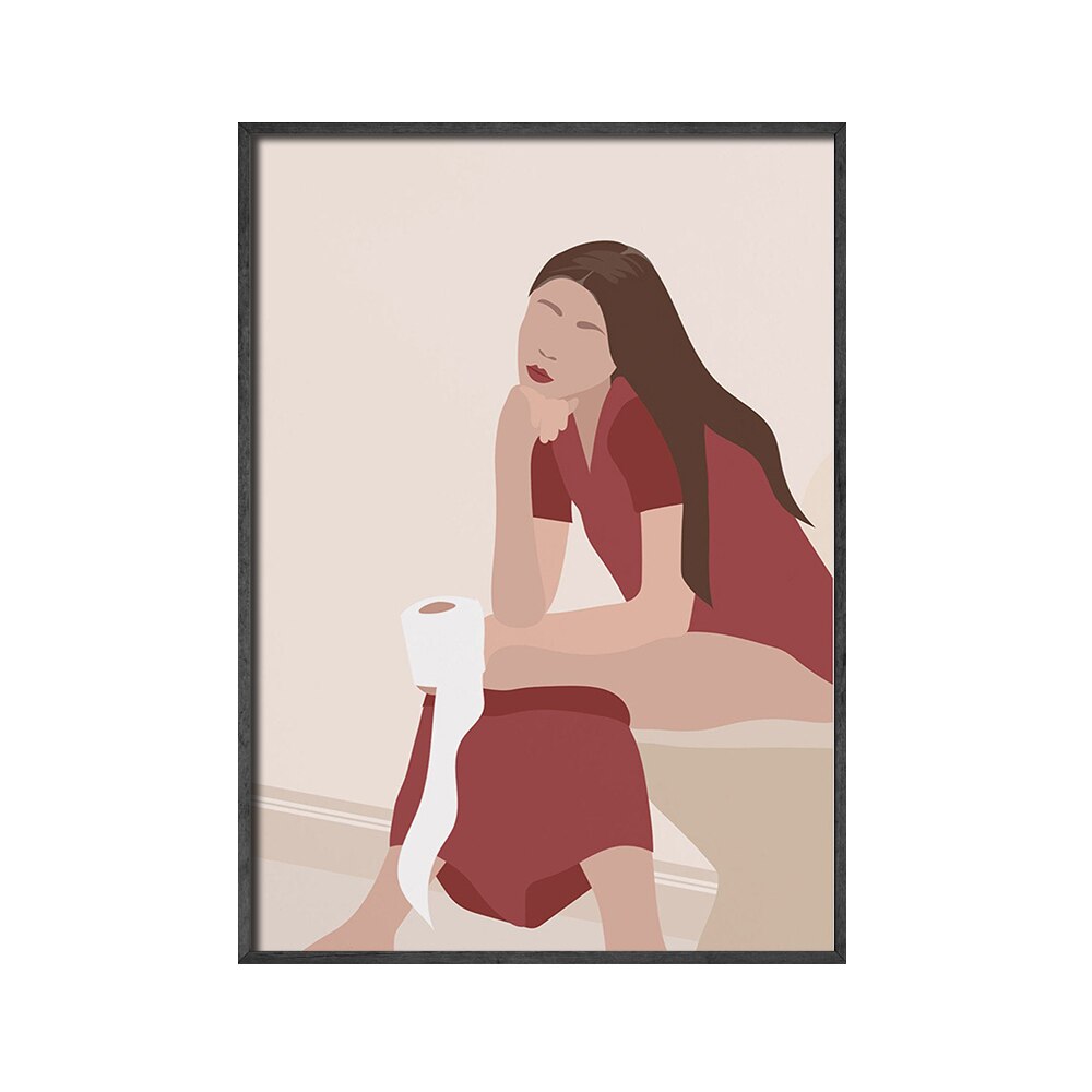 Funny Toilet Roll Sign Canvas Poster Wall Art Prints Enjoy Your Poop Please Boho Bathroom Rules  For Room Home Wall Decor